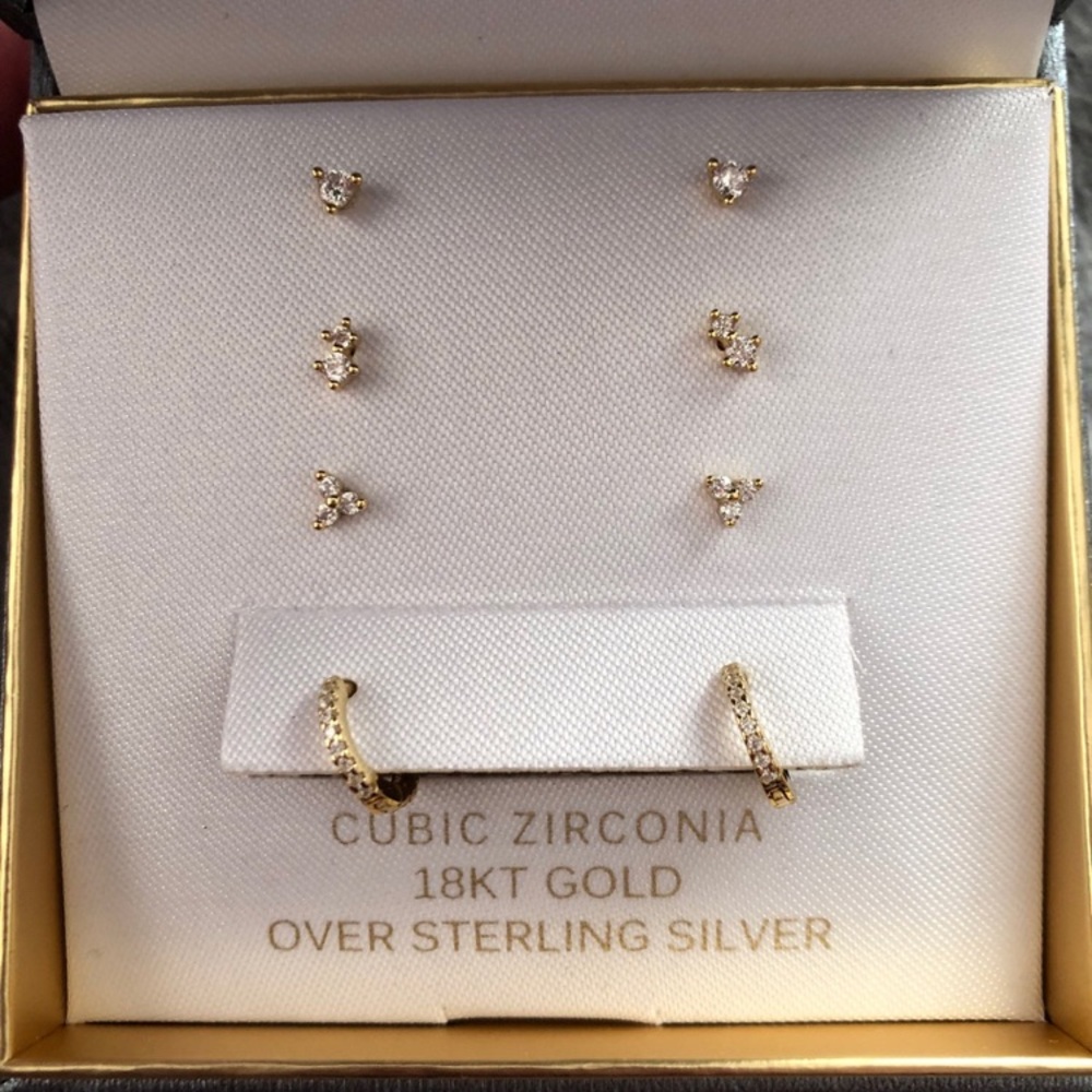 14k gold plated earring sets